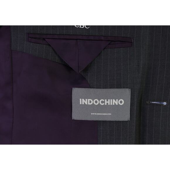 Indochino Custom Gray Pinstripe 2-Btn Wool Suit Jacket Blazer 40S - Picture 10 of 11